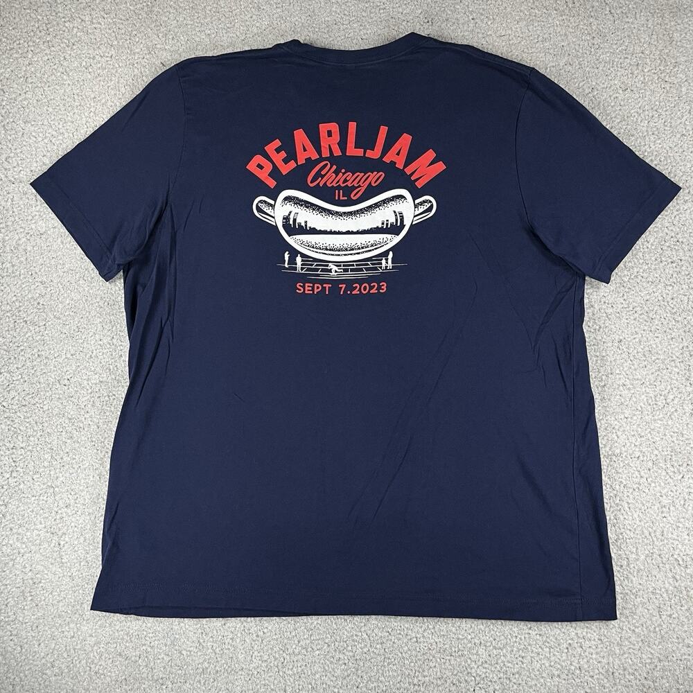 Pearl Jam Shirt Men XL Band Chicago Bean Hot Dog Graphic Tour Merch Rock Concert